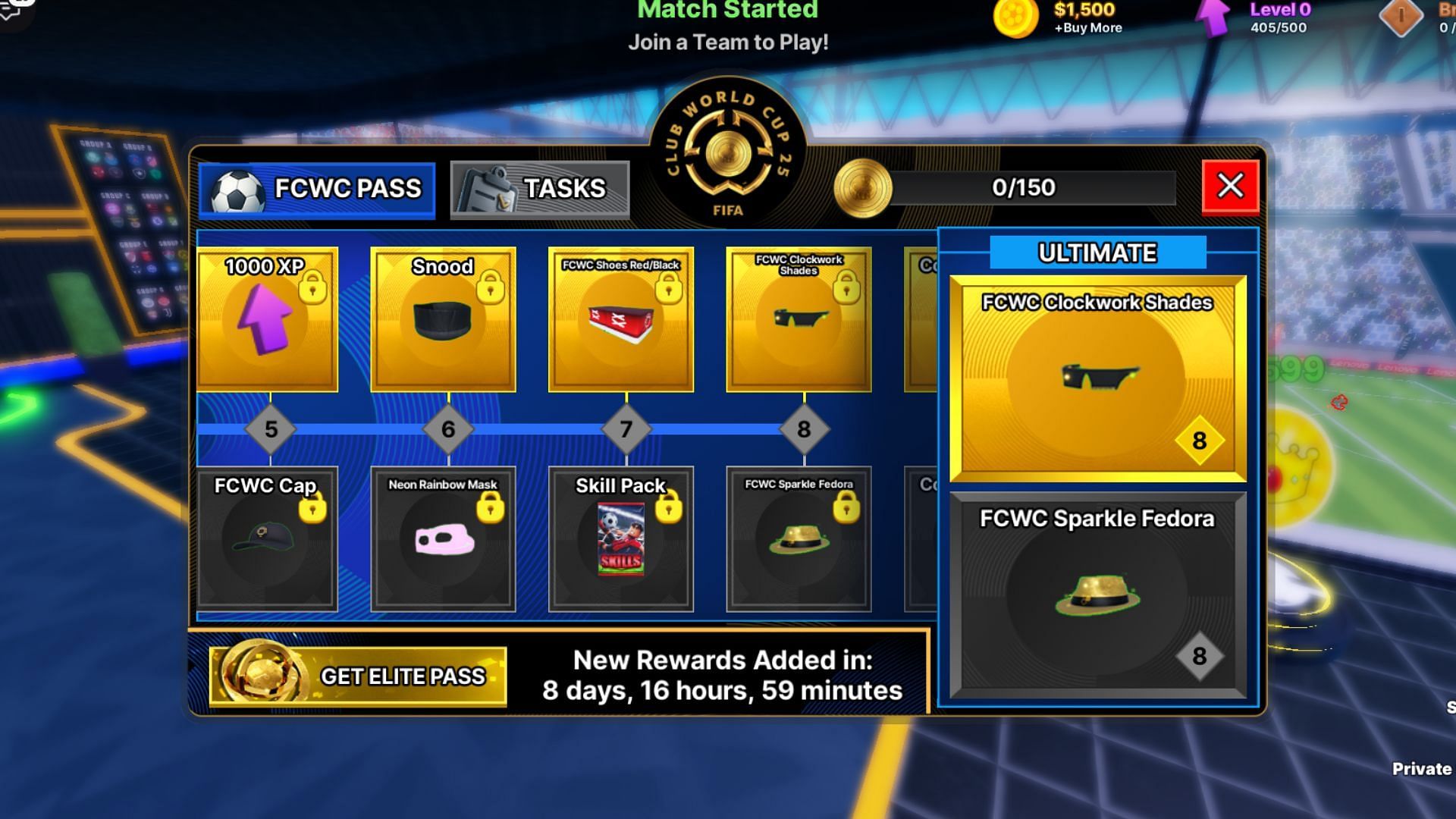Some of the rewards in the event (Image via Roblox)